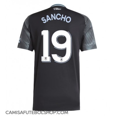 Camisa de time de futebol Aston Villa Jadon Sancho #19 Replicas 2º Equipamento 2025-26 Manga Curta Camisa de time de futebol Aston Villa Jadon Sancho #19 Replicas 2º Equipamento 2025-26 Manga Curta